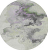 Piper Looms Chantille Abstract ACN1688 Aloe Machine Washable Area Rug Round Main Image