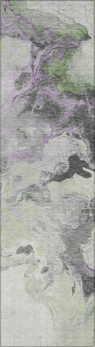Piper Looms Chantille Abstract ACN1688 Aloe Machine Washable Area Rug Runner Main Image