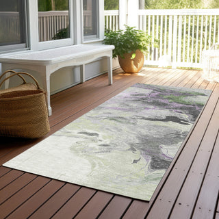 Piper Looms Chantille Abstract ACN1688 Aloe Machine Washable Area Rug Runner Outdoor Lifestyle Image Feature