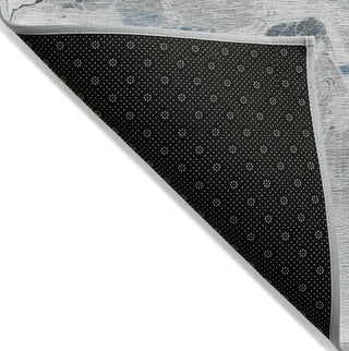 Piper Looms Chantille Abstract ACN1688 Gray Machine Washable Area Rug Backing Image