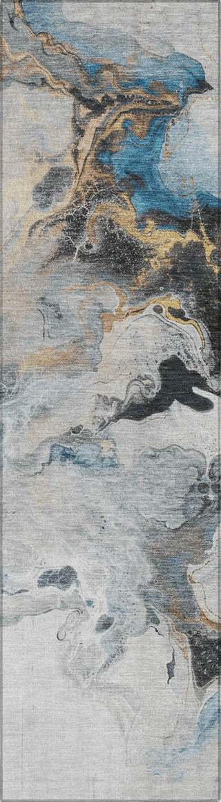 Piper Looms Chantille Abstract ACN1688 Gray Machine Washable Area Rug Runner Main Image