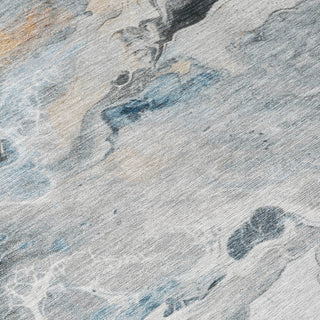 Piper Looms Chantille Abstract ACN1688 Gray Machine Washable Area Rug Swatch Image