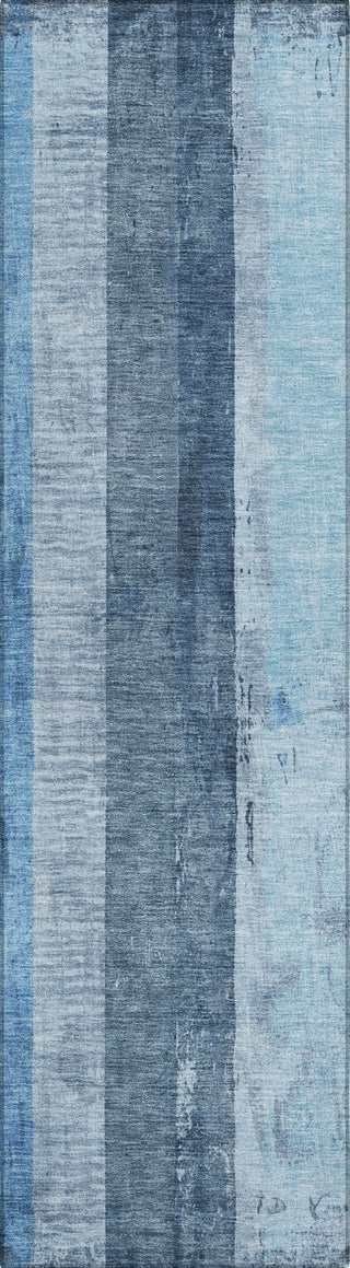 Piper Looms Chantille Stripes ACN1689 Blue Machine Washable Area Rug Runner Main Image