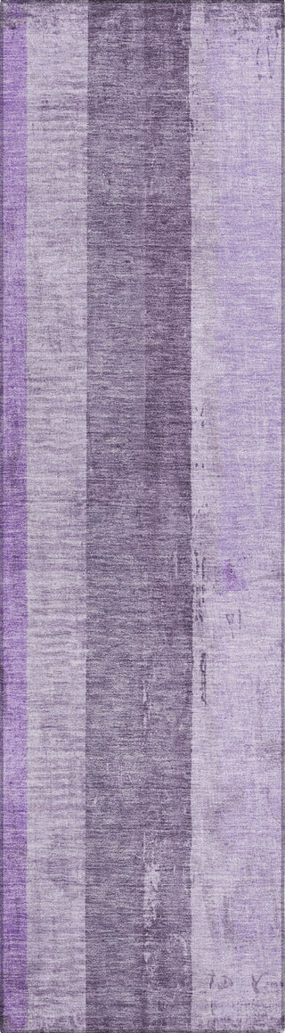 Piper Looms Chantille Stripes ACN1689 Purple Machine Washable Area Rug Runner Main Image
