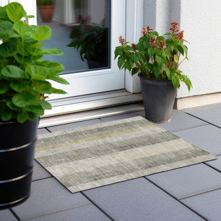 Piper Looms Chantille Stripes ACN1689 Taupe Machine Washable Area Rug Scatter Outdoor Lifestyle Image Feature