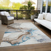 Piper Looms Chantille Abstract ACN1690 Beige Machine Washable Area Rug Outdoor Lifestyle Image Feature