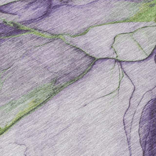 Piper Looms Chantille Abstract ACN1690 Purple Machine Washable Area Rug Swatch Image