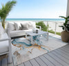 Piper Looms Chantille Abstract ACN1690 Sky Machine Washable Area Rug Outdoor Lifestyle Image Feature