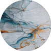 Piper Looms Chantille Abstract ACN1690 Sky Machine Washable Area Rug Round Main Image