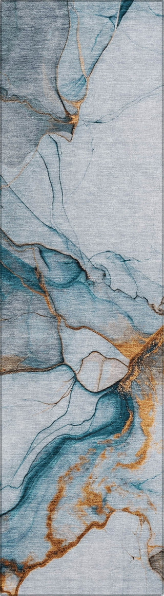 Piper Looms Chantille Abstract ACN1690 Sky Machine Washable Area Rug Runner Main Image