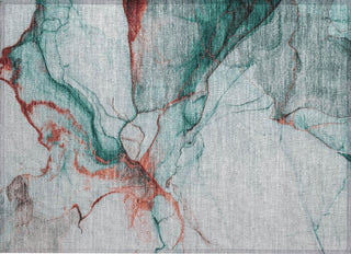 Piper Looms Chantille Abstract ACN1690 Teal Machine Washable Area Rug Scatter Main Image