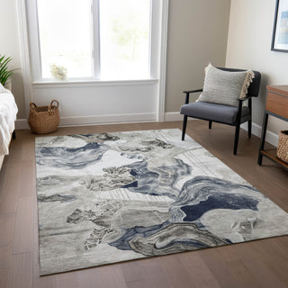 Piper Looms Chantille Abstract ACN1691 Ivory Machine Washable Area Rug Lifestyle Image Feature