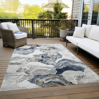Piper Looms Chantille Abstract ACN1691 Ivory Machine Washable Area Rug Outdoor Lifestyle Image Feature
