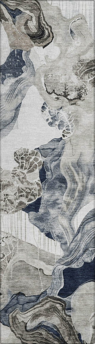 Piper Looms Chantille Abstract ACN1691 Ivory Machine Washable Area Rug Runner Main Image
