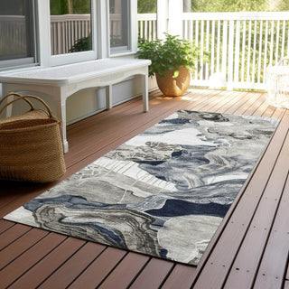 Piper Looms Chantille Abstract ACN1691 Ivory Machine Washable Area Rug Runner Outdoor Lifestyle Image Feature