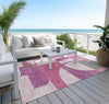 Piper Looms Chantille Mid Century ACN1692 Blush Machine Washable Area Rug Outdoor Lifestyle Image Feature