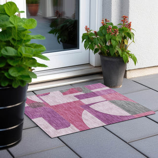 Piper Looms Chantille Mid Century ACN1692 Blush Machine Washable Area Rug Scatter Outdoor Lifestyle Image Feature