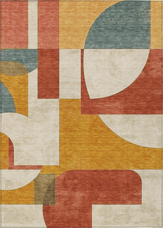 Piper Looms Chantille Mid Century ACN1692 Coral Machine Washable Area Rug main image