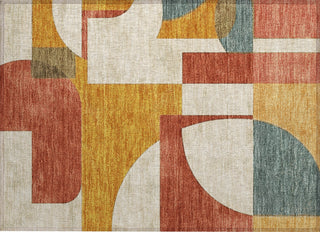 Piper Looms Chantille Mid Century ACN1692 Coral Machine Washable Area Rug Scatter Main Image