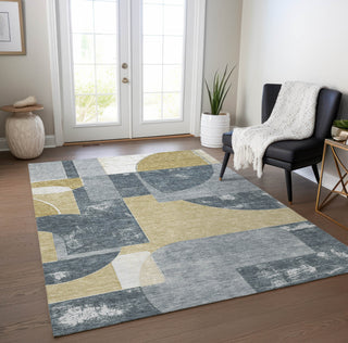 Piper Looms Chantille Mid Century ACN1692 Gray Machine Washable Area Rug Lifestyle Image Feature