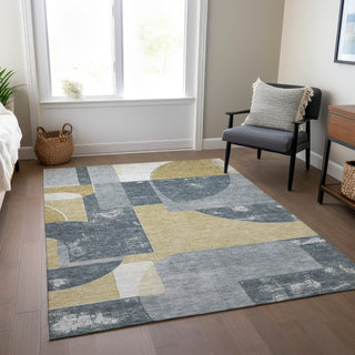 Piper Looms Chantille Mid Century ACN1692 Gray Machine Washable Area Rug Lifestyle Image Feature