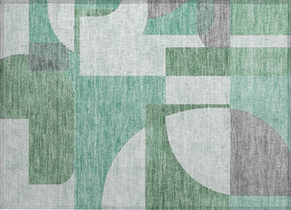 Piper Looms Chantille Mid Century ACN1692 Green Machine Washable Area Rug Scatter Main Image