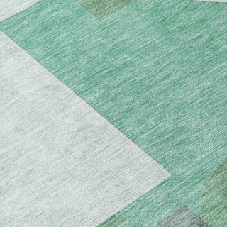 Piper Looms Chantille Mid Century ACN1692 Green Machine Washable Area Rug Swatch Image