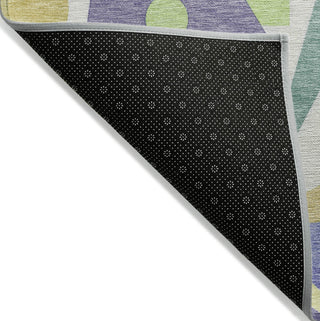 Piper Looms Chantille Geometric ACN1693 Lavender Machine Washable Area Rug Backing Image