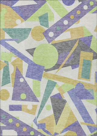 Piper Looms Chantille Geometric ACN1693 Lavender Machine Washable Area Rug main image