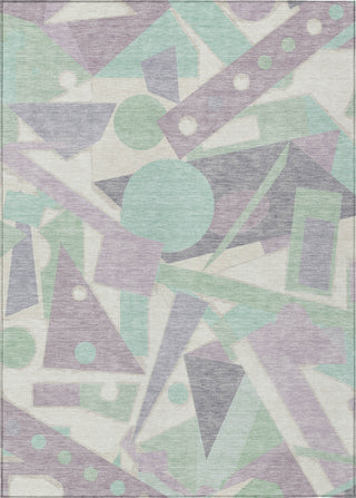 Piper Looms Chantille Geometric ACN1693 Lilac Machine Washable Area Rug main image