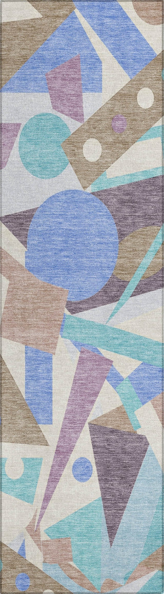 Piper Looms Chantille Geometric ACN1693 Mocha Machine Washable Area Rug Runner Main Image
