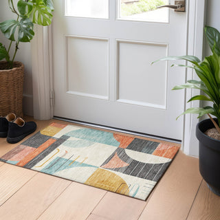 Piper Looms Chantille Geometric ACN1694 Gray Machine Washable Area Rug Scatter Lifestyle Image Feature