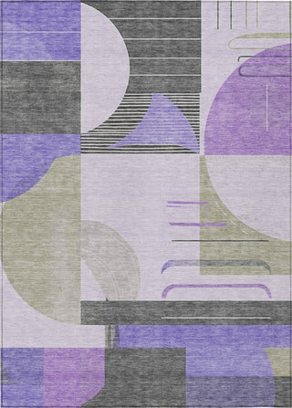 Piper Looms Chantille Geometric ACN1694 Lavender Machine Washable Area Rug main image