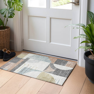 Piper Looms Chantille Geometric ACN1694 Paprika Machine Washable Area Rug Scatter Lifestyle Image Feature