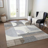 Piper Looms Chantille Geometric ACN1694 Taupe Machine Washable Area Rug Lifestyle Image Feature