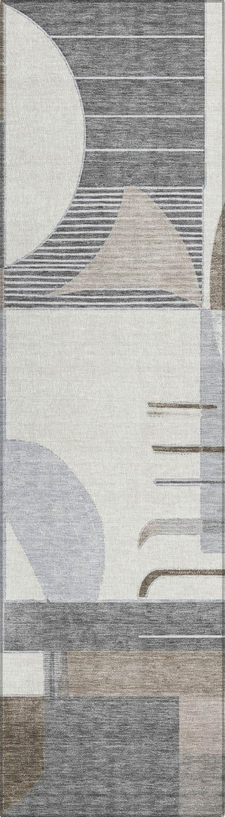 Piper Looms Chantille Geometric ACN1694 Taupe Machine Washable Area Rug Runner Main Image