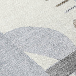 Piper Looms Chantille Geometric ACN1694 Taupe Machine Washable Area Rug Swatch Image