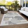 Piper Looms Chantille Geometric ACN1695 Beige Machine Washable Area Rug Outdoor Lifestyle Image Feature
