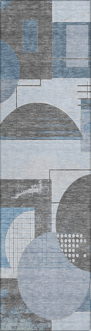 Piper Looms Chantille Geometric ACN1695 Blue Machine Washable Area Rug Runner Main Image