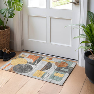 Piper Looms Chantille Geometric ACN1695 Gray Machine Washable Area Rug Scatter Lifestyle Image Feature