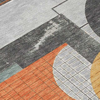 Piper Looms Chantille Geometric ACN1695 Gray Machine Washable Area Rug Swatch Image