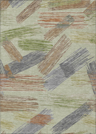 Piper Looms Chantille Stripes ACN1696 Aloe Machine Washable Area Rug main image