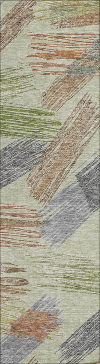 Piper Looms Chantille Stripes ACN1696 Aloe Machine Washable Area Rug Runner Main Image