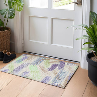 Piper Looms Chantille Stripes ACN1696 Beige Machine Washable Area Rug Scatter Lifestyle Image Feature
