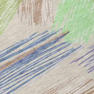 Piper Looms Chantille Stripes ACN1696 Beige Machine Washable Area Rug Swatch Image