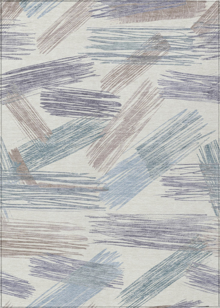 Piper Looms Chantille Stripes ACN1696 Ivory Machine Washable Area Rug main image