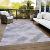 Piper Looms Chantille Stripes ACN1696 Lavender Machine Washable Area Rug Outdoor Lifestyle Image Feature