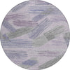 Piper Looms Chantille Stripes ACN1696 Lavender Machine Washable Area Rug Round Main Image