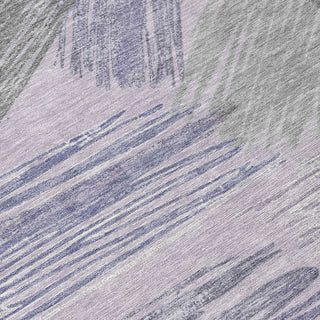 Piper Looms Chantille Stripes ACN1696 Lavender Machine Washable Area Rug Swatch Image