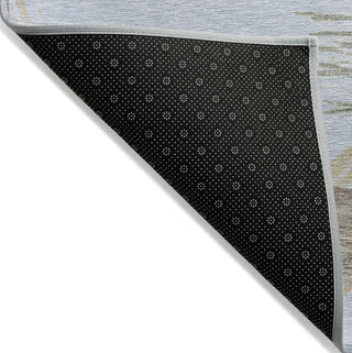 Piper Looms Chantille Stripes ACN1696 Sky Machine Washable Area Rug Backing Image